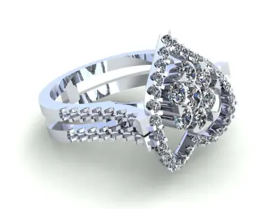 Heart Love Wedding Ring 396 3D print model
