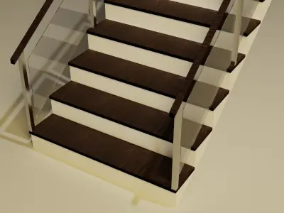 Staircase Low-poly 3D model