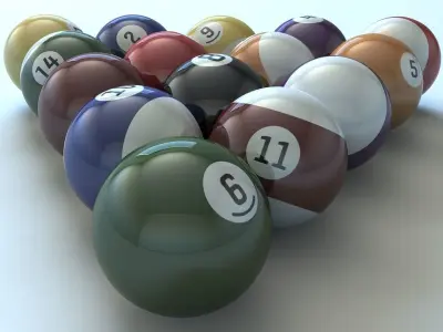 Pool balls 3D model