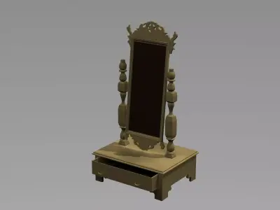 Mirror with drawer 3D model