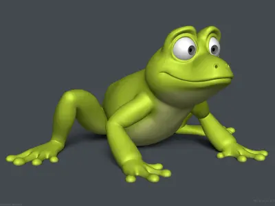 Stylized Cartoon Frog 3D model