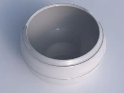 Bowl spheric twisted with smooth ribbons 3D print model