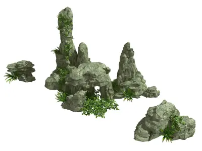 StoneGarden Decoration - Rockery 39 3D model