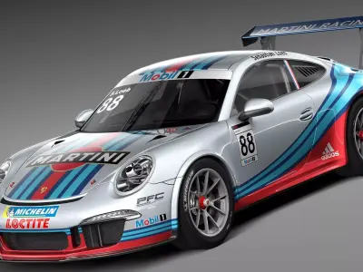 Porsche 911 GT3 Cup 2013 Martini 3D model