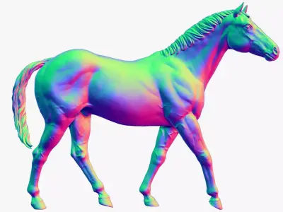 Horse Statue Sculpture 5 for 3D printing and CNC carving 3D print model