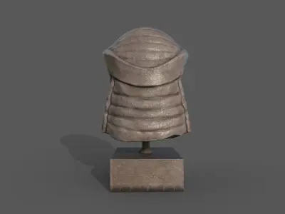Head of a Greek Kore  Low-poly 3D model