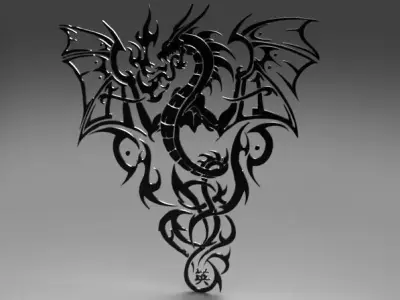 Tribal Dragon Free 3D print model