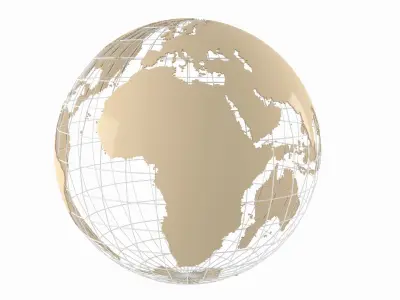 Globe News Skeleton Khaki Color 3D model