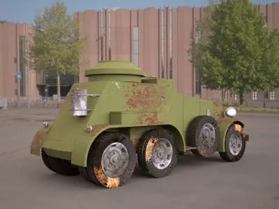 M1 Armored Car 3d model 3D model