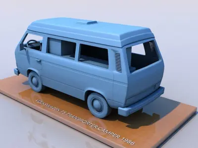 VOLKSWAGEN T3 TRANSPORTER CAMPER 1986 3D print model