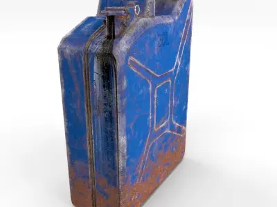Jerry Can Low Poly Weathered 3 PBR Low-poly 3D model