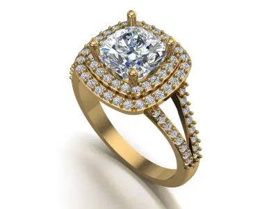 engagement ring diamond ring 3d model 3D print model