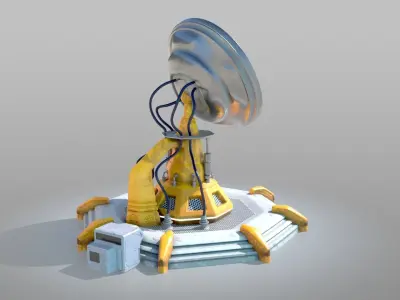 Scifi locator Low-poly 3D model