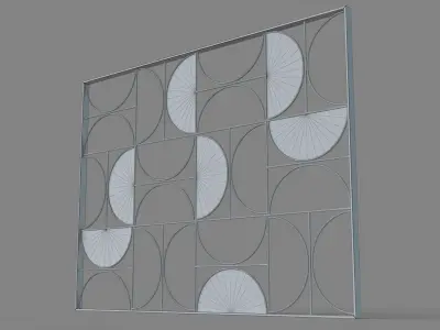 Deco 79 Contemporary Metal Abstract Wall Decor 3D model