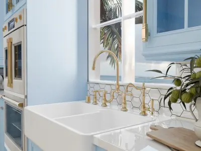 Coastal Kitchen Blender Scene 3D model