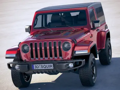 Jeep Wrangler Rubicon SoftTop 2019 3D model