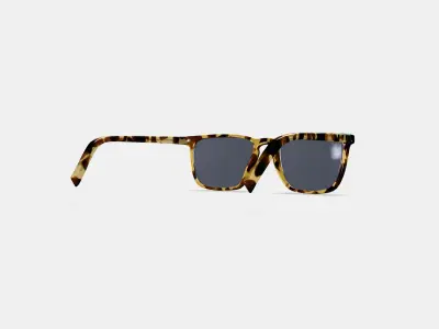 Sutton Low Bridge Fit Sunglasses in Walnut Tortoise Low-poly 3D model