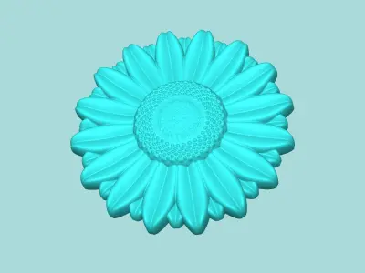 Sunflower 02 - Silicone Mold Maker - Template 3D print model