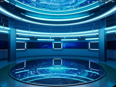 UE5 Virtual Set Low-poly 3D model