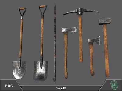 Tools pack Low-poly 3D model