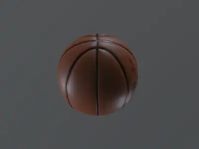Basketball  Low-poly 3D model