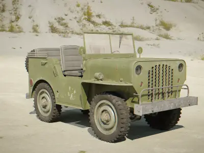 Jeep for Games Low-poly 3D model