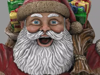 Santa Joy Figure Game Ready 3D Model Low-poly 3D model