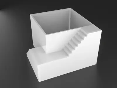 Elegant Pot Plant with stairs 3D printable 3D print model