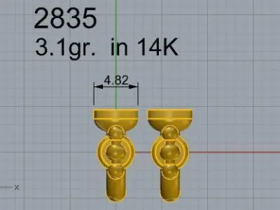 Tap Earring 2835 3D print model