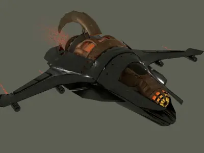 Cruiser class Spaceship Free 3D model