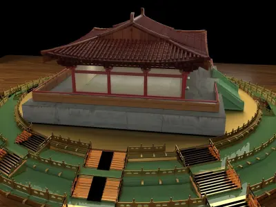Chinese ancient house 3D model 45