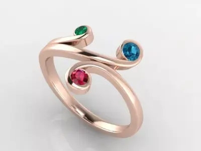3D printable women sports ring Free 3D print model