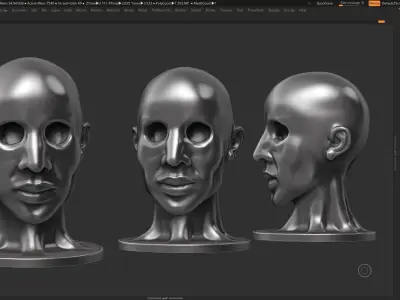 human head modern sculpture 3d print model 93 3D print model