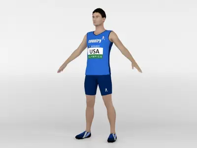 Athlete Runner 07 3D model