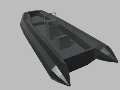 Low Poly Boat 02 Low-poly 3D model