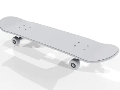 Skateboard Low-poly 3D model