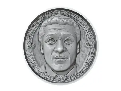 Romario Footballer Medallion 3D print model