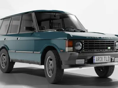 Range Rover Classic With Interior Low-poly 3D model