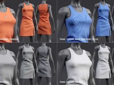 Nike Womens Tank Dress 3D model