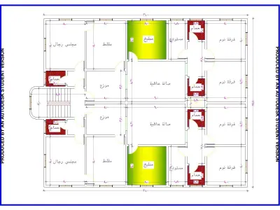 MODEN VILLA FLOOR PLAN 3D model