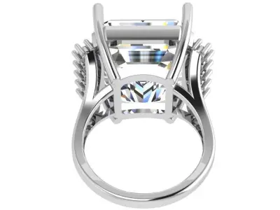 Emerald Cut Ring 4434 3D print model