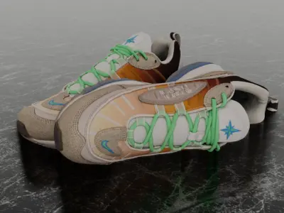 NIKE AIR MAX 98 ON AIR NYC LA MEZCLA 3D SHOES 3D model