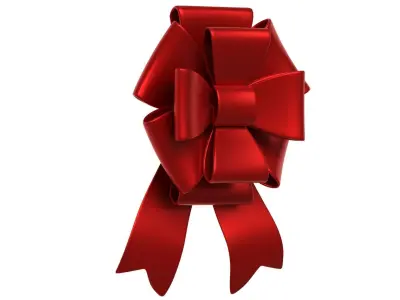 Christmas Bow Ribbon 48 Low-poly 3D model