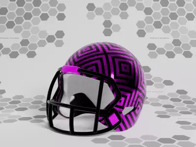 Helmet Low-poly 3D model 6