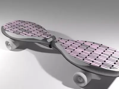 Waveboard futuristic skateboard 3D model
