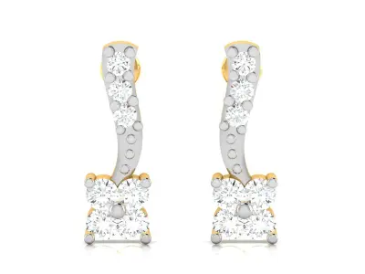 Diamond Earrings 3D print model shop