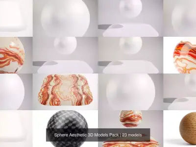 Sphere Aesthetic 3D Models Pack Texture