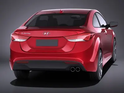 Hyundai Elantra Coupe 2016  VRAY 3D model