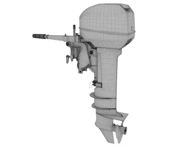 Outboard 15HP 3D model