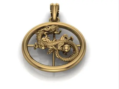 dragon pendant 3D print model